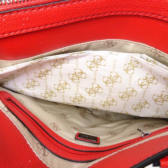 New GUESS Gabi Girlfriend Satchel Red Handbag - Picture 6 of 15